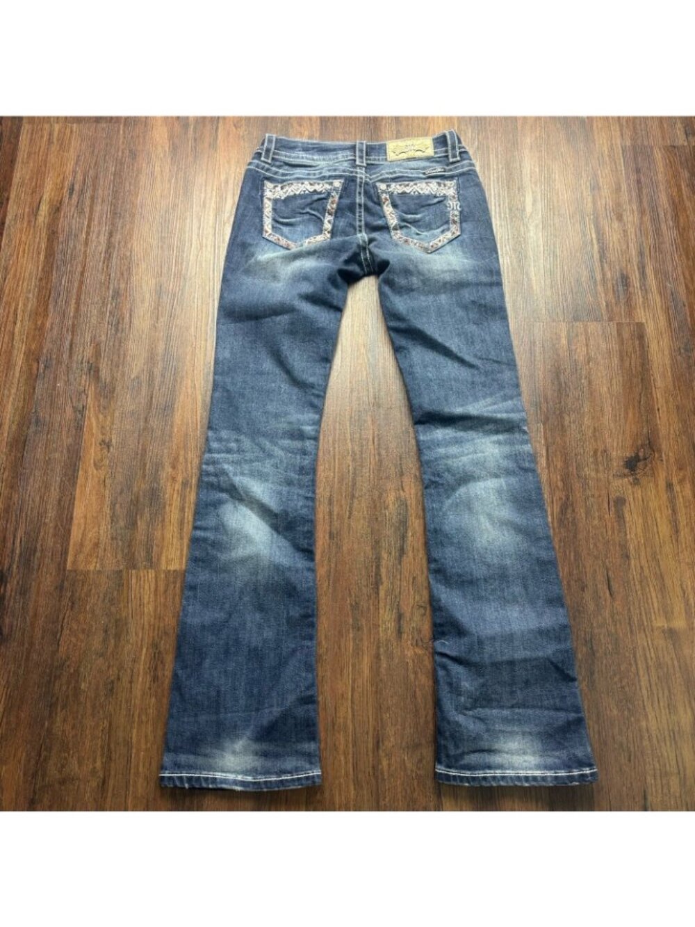 Miss Me L Bootcut Jeans Embellished Sequins Dark Wash Women’s Size 27 - Picture 2 of 12